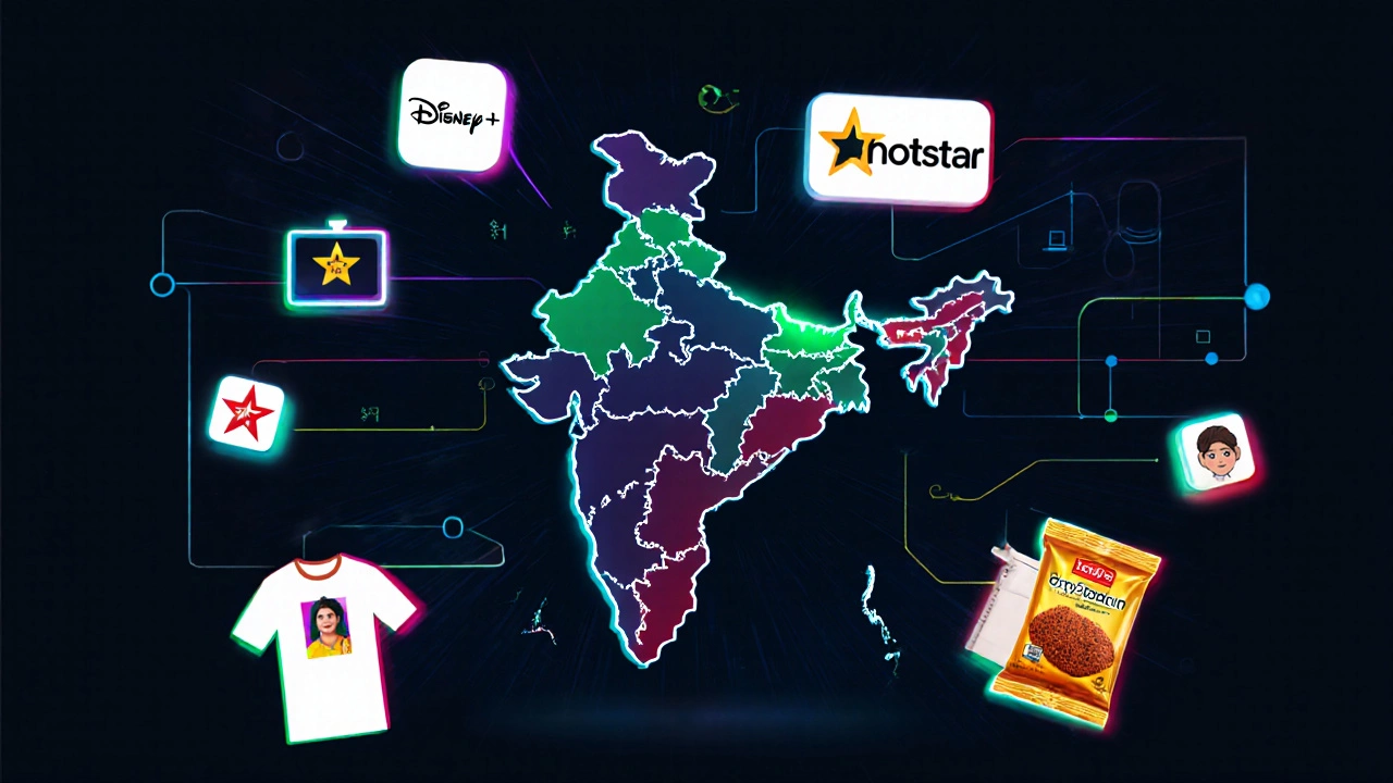 Digital map of India showing TV viewership hotspots and multi-platform revenue streams for serials.