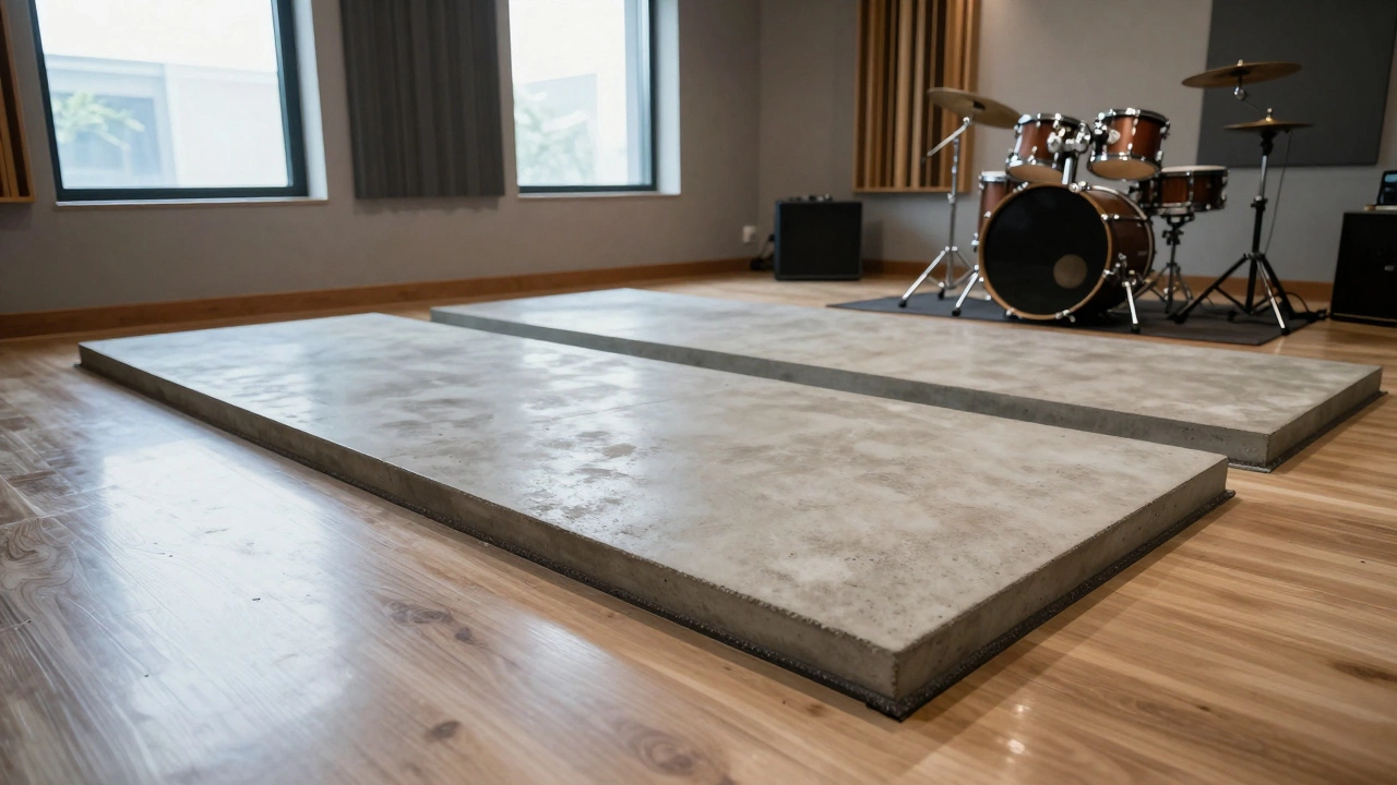 Which is cheaper: slabs or concrete for studio setup in India?