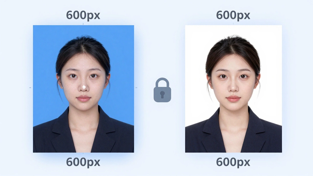Comparison between a distorted photo and a correctly resized ID portrait
